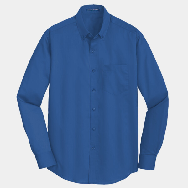 Custom No Minimum Port Authority Tall SuperPro Twill Shirt TS663 Front View
