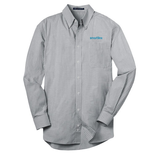 EMB  - Plaid Pattern Easy Care Shirt Thumbnail