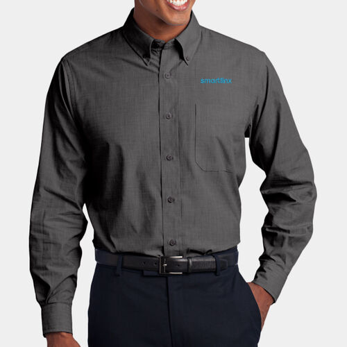 EMB  - Tall Crosshatch Easy Care Shirt EMB  - Tall Crosshatch Easy Care Shirt Thumbnail