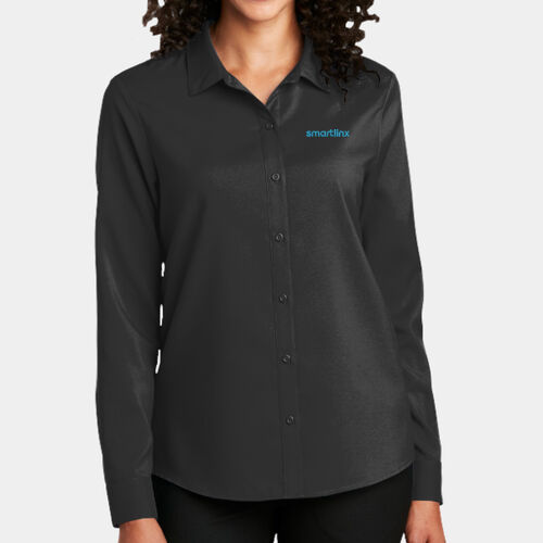 EMB  - Ladies Long Sleeve Performance Staff Shirt EMB  - Ladies Long Sleeve Performance Staff Shirt Thumbnail