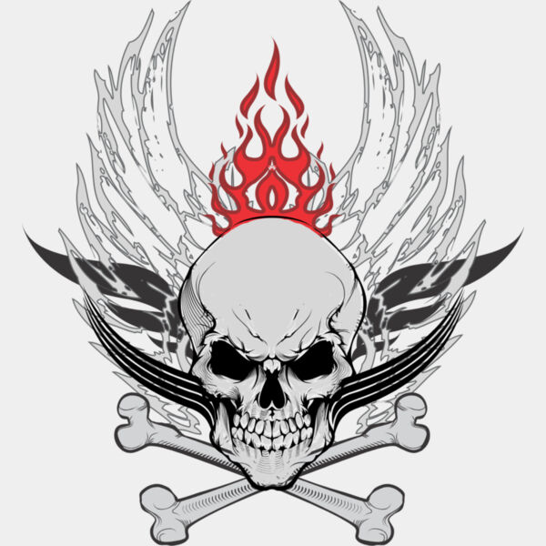 Skull Crossbones Fire Wings 1 Thumbnail