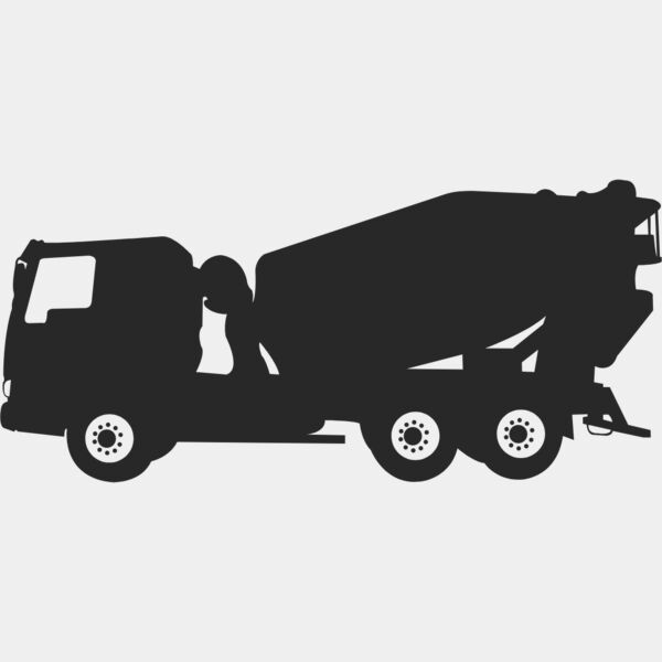 Cement Mixer Truck Silhouette 1 Thumbnail