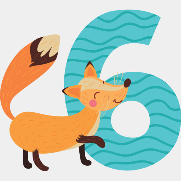 Six Birthday Animal Fox Number 1 Thumbnail